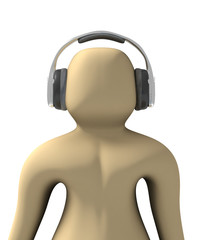 3d person listening to the music