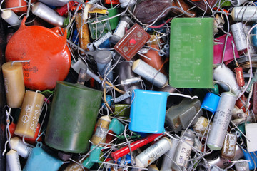 old radio component background