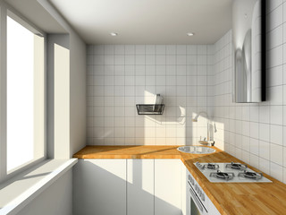 Interioir of modern kitchen