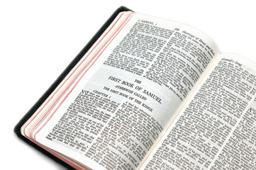 bible open to samuel
