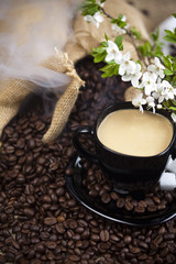 Old fashioned coffee brewing