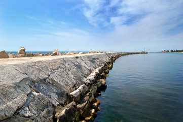 Stone Pier on Mediterranean Sea