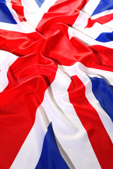 Fototapeta premium flapping flag UK with wave