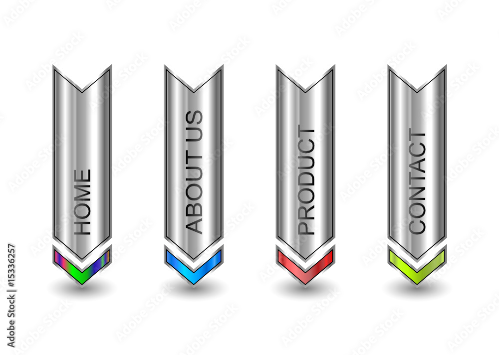 Wall mural editable website vector buttons