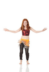 Young belly dancing girl