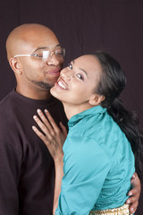 Happy african-american couple