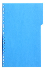 feuillet séparateur bleu
