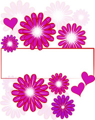 Pink Herz Floral Hintergrund