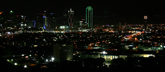 A View of Downtown Dallas at Night