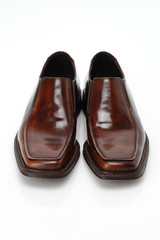 Isolated Pair of men's brogue shoes