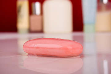 Pink soap