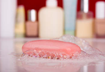 Pink soap