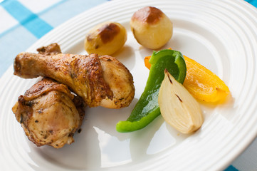 Roasted chicken drumsticks