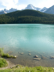 Lac dans les rocheuses