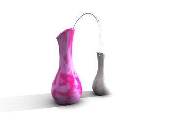 Abstract Jags Pouring Water - 3D