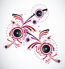 abstract vector pattern with speakers