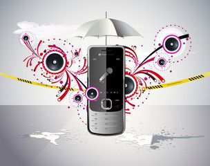 vector illustration of a cellular telephone