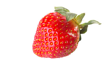 A strawberry isolated in white background