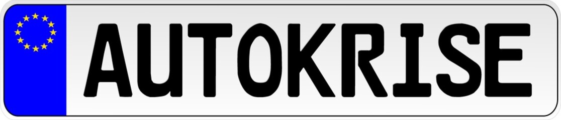 Schild Autokrise
