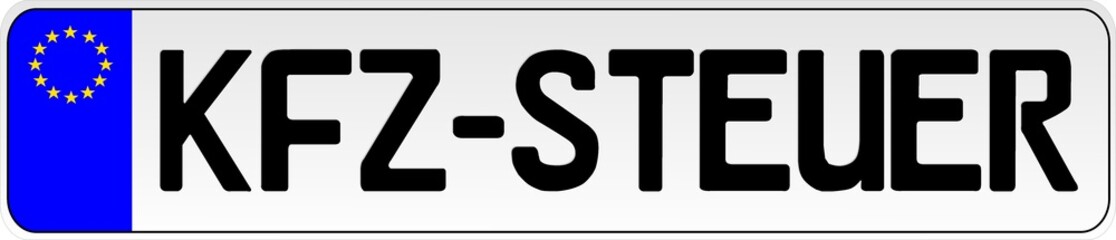 Schild KFZ-Steuer