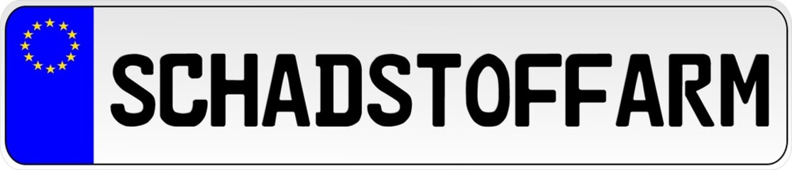 Schild Schadstoffarm