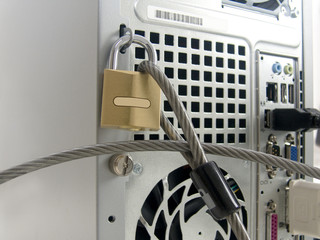 Sicherheitsschloss am PC