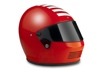 Racing helmet with clipping path