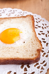 toast with egg inside
