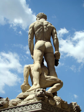 Hercules and Cacus representation on Piazza Signoria in Florence