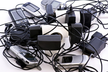 Handy Kabel Chaos