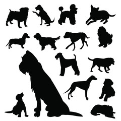 Lots of Dog Silhouettes