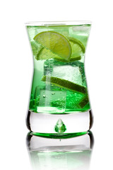 Green drink with lemon