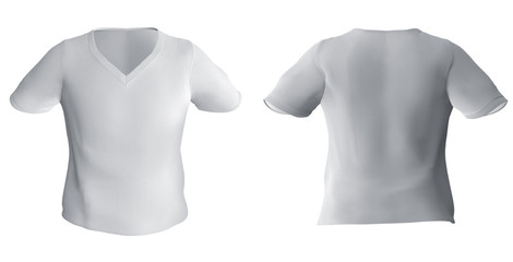 Illustration of white cotton t-shirt.