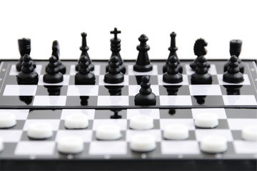 Checkers against chess