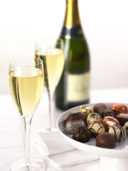 Champagne and chocolates
