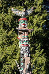 Part of Totem Pole in Stanley Park