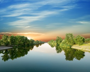 evening on a river