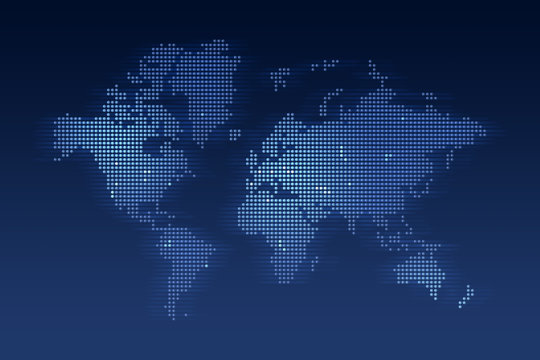 World Map made of dots