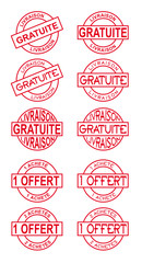 Pastille de livraison gratuite ou 1 acheté égaal 1 offert