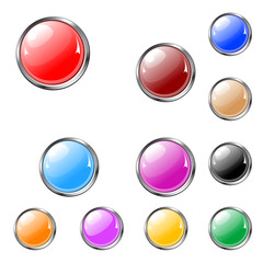 glossy buttons vector