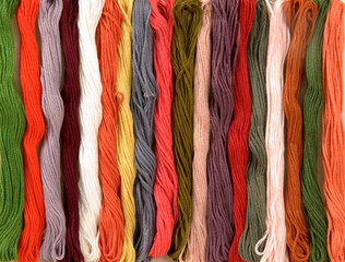 multicolored cotton strands