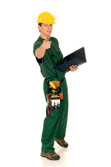 Construction worker, green