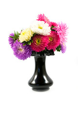 bouquet in a vase on a white background