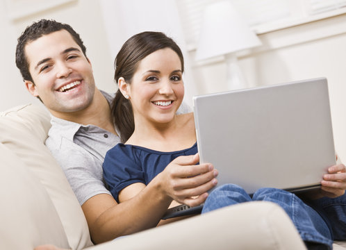 Couple With Laptop