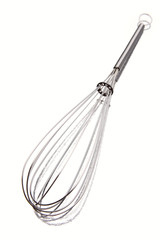 Wire whisk isolated over white