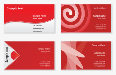 Red business cards
