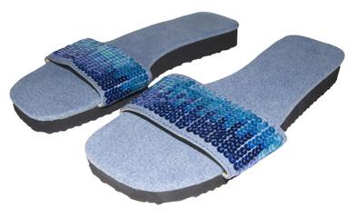 summer shoes on white background