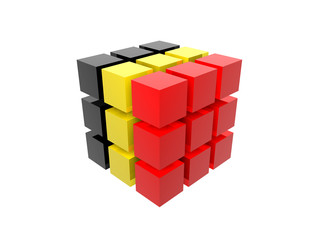 Fototapeta premium Würfelflagge Belgien