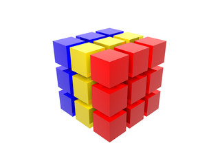 Obraz premium Würfelflagge Rumänien