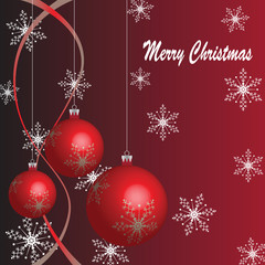 Christmas decoration baubles covered in snowflakes